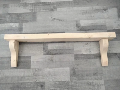£27.99 • Buy Pine Wood Mantle Shelf Fire Surround Living Room Aga With Corbels 700mm Long