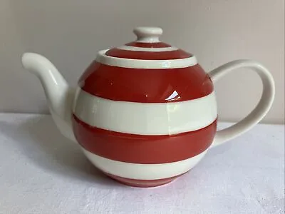 £25 • Buy Small Betty Teapot T.G Green Cornishware Red & White 30cl New Boxed