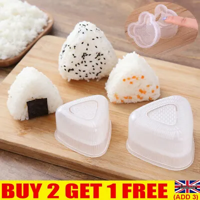 £2.99 • Buy 4Pcs DIY Sushi Mold Onigiri Rice Ball Food Press Triangular Sushi Maker Mold.Kit
