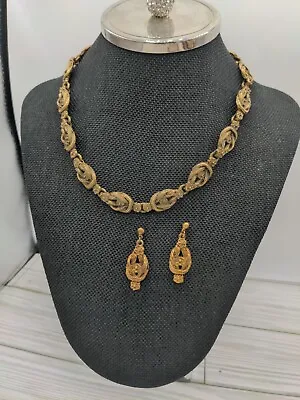 Alva Museum Replica Necklace Flower Chain Knotwork & Earrings  • $36.99
