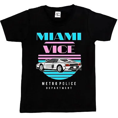 1Tee Kids Boys Miami Vice Var  T-Shirt • £5.99