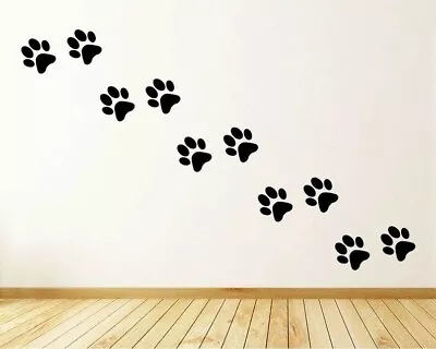 £3.69 • Buy 8x Large Dog Or Cat Paw Print Wall Car Van Truck Door Window Stickers