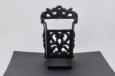 Cast Iron Black Ornate Match Holder Dispenser Wall-mount Hanging       • $40