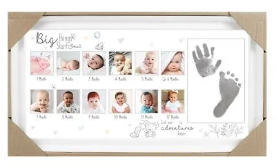 Baby Age Stages Photo Frame 13 Opening Slots With Ink For Foot And Hand Print • £9.99