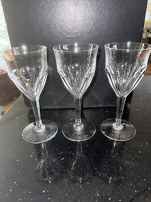 Val Saint Lambert - Set Of Three “Montana” Wine Glasses • $90