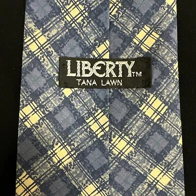 Liberty Tana Lawn Vintage 100% Cotton Striped & Floral Necktie -England 3.75x56 • $25