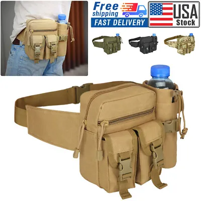 Outdoor Utility Tactical Waist Fanny Pack Pouch Military Camping Hiking Belt Bag • $12.96