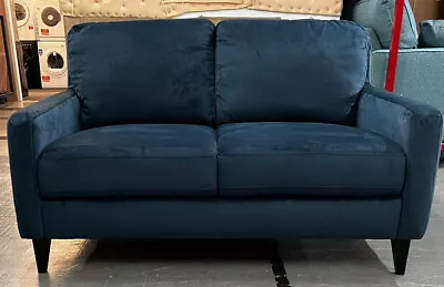 Halo Velvet 2 Seater Sofa Malia Velvet Pacific Blue RRP £1249 • £649.99