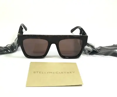 Stella McCartney Sunglasses SC0127S 002 Thick Rim Frames With Hanging Chains • $149.99