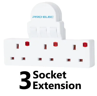 3 Or 4 Way Gang Switched Main Adaptor Extension Power Socket Multi 13A UK Plug  • £11.79