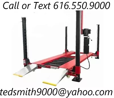 Triumph 9000 Lbs. 4-Post Auto Car Lift WRamps Jack Tray 3 Drip Trays Caster Kit • $4698