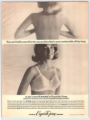 1962 PRETTY YOUNG WOMAN EXQUISITE FORM BRA Vintage 8 X11  Magazine Ad 60's ACR2 • $5