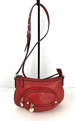 Shoulder Bag Maxx NY Signature Genuine Leather Purse Handbag Satchel Red Mint! • $27.95