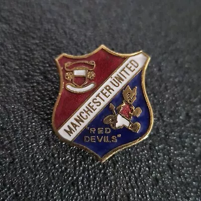 Vintage 1990s Manchester United Badge AEW/Coffer/Reeves Style Repro Badge B135 • £7.95