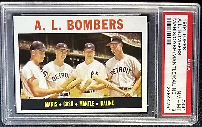 Mantle Maris Cash Kaline Psa 8 1964 Topps #331 Al Bombers Yankees • $699.99