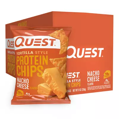 Quest Tortilla Style Protein Chips - Nacho Cheese (8 Bags) • $16.99
