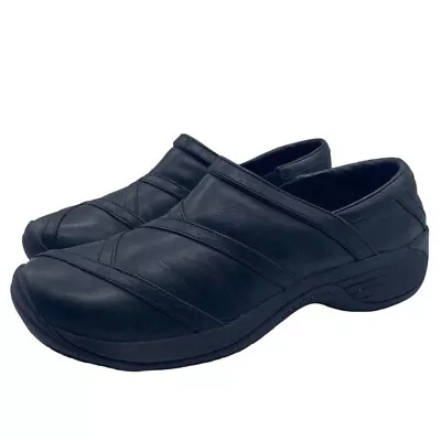 Merrell Slip On Shoes Encore Eclipse Smooth Black Leather Casual Flats Size 8.5 • $29.74