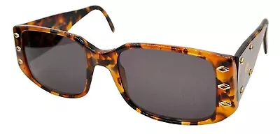 Vintage Valentino V641 Tortoise Rectangular Sunglasses Italy W/ NEW LENSES • $133.50