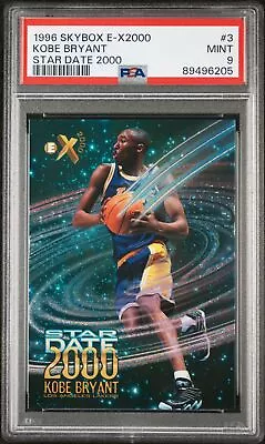 PSA 9 1996 Skybox E-X2000 Kobe Bryant Star Date 2000 #3 • $895