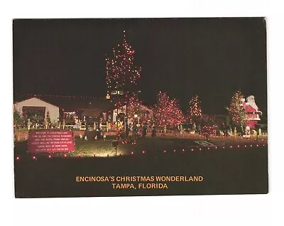 Encinosa's Christmas Wonderland - Tampa Florida Postcard Unposted 4x6 • £6.27