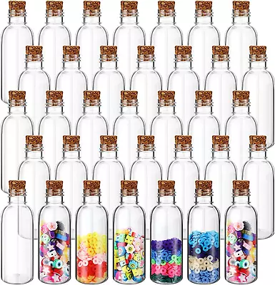 Clear Plastic Sand Art Bottles With Cork(Sand Not Included)Mini Plastic Bottles • $24.76