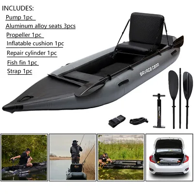 2 Person Kayak Fishing PVC Kayak Boat Inflatable Boat Rescue Rubber Rowing Boat • $469