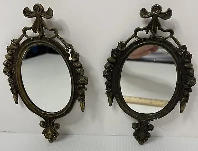 Pair Of Vintage Art Nouveau Ornate Florentine Italian Wall Mirrors • $49