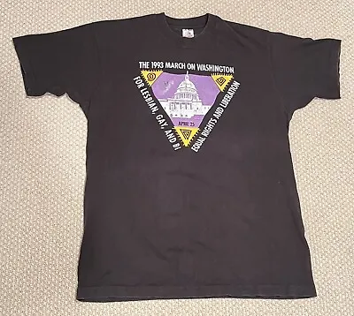 March On Washington For LESBIAN GAY BI Equal Rights And Liberation '93 T-SHIRT • $49.99