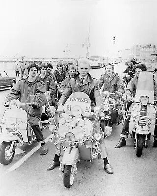 Quadrophenia 1979 Sting Leads The Mods On Vespa In Brighton 24x36 Inch Poster • $29.99