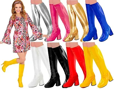 Disco GoGo Boot Boots Tops Shoe Covers 60s 70s 1970s Retro Fancy Dress Costume • £12.73