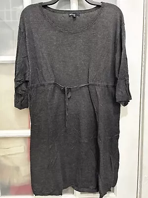 Gap Maternity Charcoal Gray Sweater Tunic With Self Tie Size Medium • $10