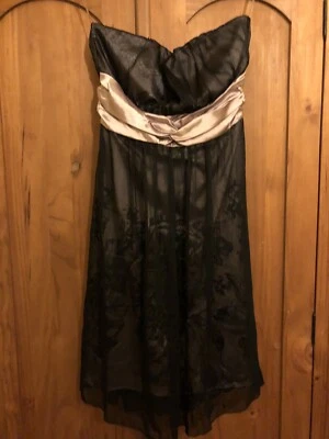 £9 • Buy Strapples Black Layerd Party Dress Eva & Lola L NWT