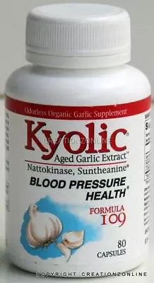 Kyolic Aged Garlic Extract Formula 109 Blood Pressure Health 80 Caps  EXP 11/25 • $67.58