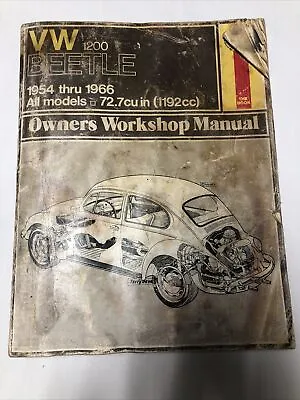 Volkswagon VW Beetle 1200 - 1954 Thru 1966 Hayne's Owners Workshop Manual • $22