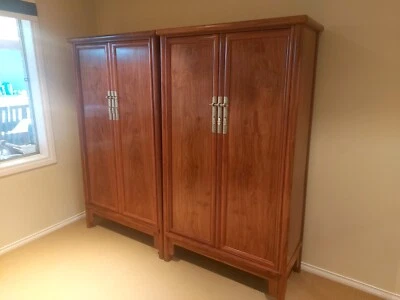 $5200 • Buy 2 Chinese Mahogany Wardrobes 