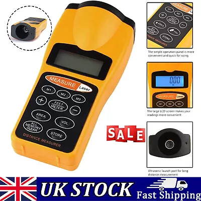 NEW Digital Laser Distance Meter Volume Measure Tape Range Finder Tools Handheld • £14.90