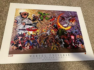 MARVEL UNIVERSE Golden Years Lithograph Poster Michael Golden Art Dynamic Forces • $100