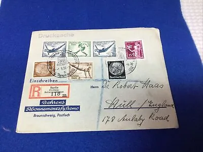 1936 Germany First Day Cover To England Berlin Olympia Schwimmstadion • $12.88
