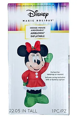 Disney 1.8'ft Holiday Minnie Mouse Airdorable Christmas 2021 Airblown Inflatable • $21.24