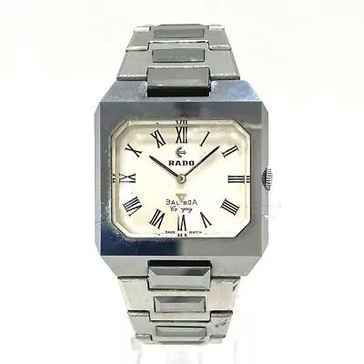 Rado Balboa Manual Winding 33mm Square Vintage Ivory Dial Watch Swiss Made Men's • $153.90