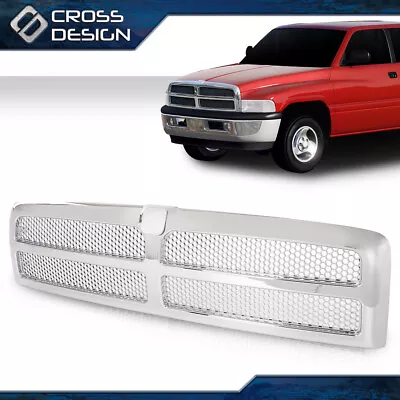 Fit For 94-02 Dodge Ram 1500 2500 3500 Chrome Grille Honeycomb Mesh Insert • $77.80