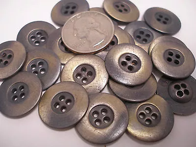New 6 Distressed Brass Finish Metal Buttons Sizes 7/8 13/1611/16 5/81/2 AB5 • $3.99