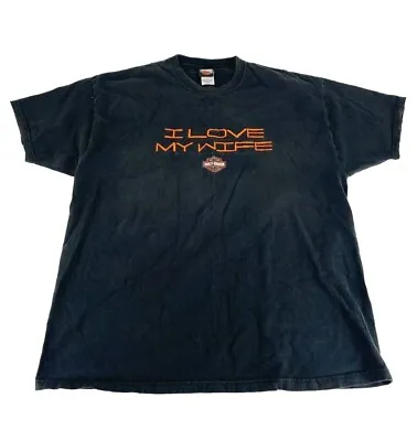 Harley Davidson I Love My Wife Mens T Shirt Size 2XL Sioux Falls • $14.40
