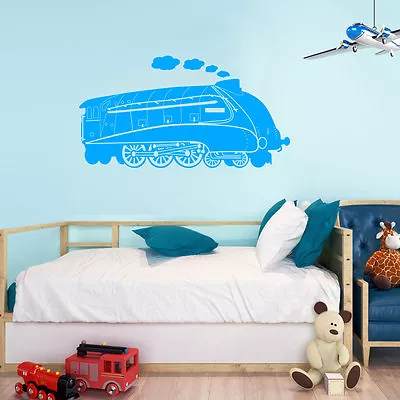£10.27 • Buy Mallard Steam Engine Train Railway Transport Locomotive Vinyl Wall Stickers A87