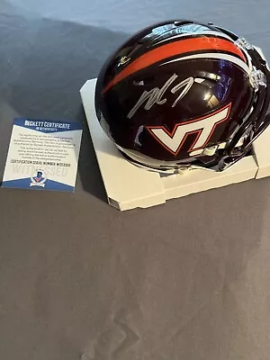 Michael Vick Virginia Tech Signed/Auto Speed Riddell Mini Helmet Beckett COA • $135