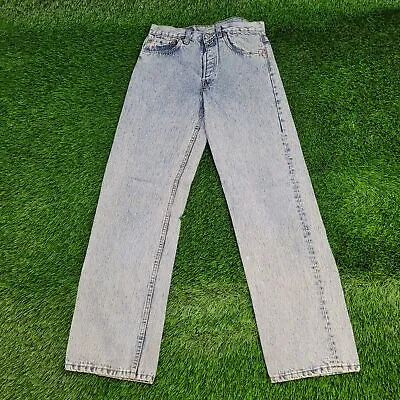 Vintage LEVIS 501 Button-Fly Jeans 29x30 (Tag 32x32) Faded Gradient Acid-Wash • $74.25