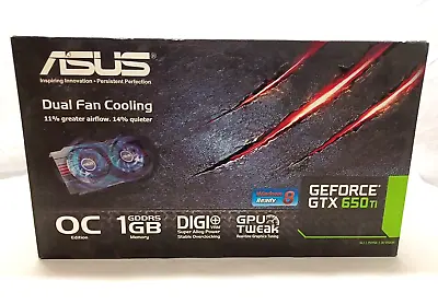 ASUS NVIDIA GEFORCE GTX 650 TI OC Edition 1GB GDDR5 Video Graphics Card • $14.99