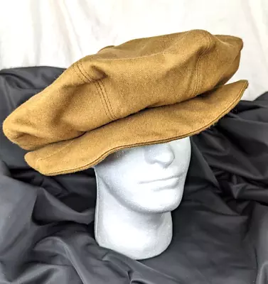 Tan Rennaisance Style Wool Felt Custom Lined Medieval Bonnet Hat Tam • $99