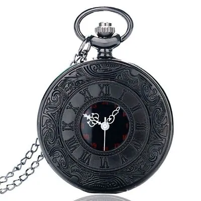 Steampunk Vintage Style Quartz Pocket Watches With Necklace Chain For Women Men • £5.15