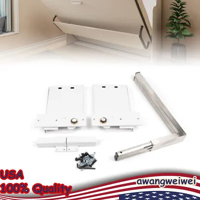 Heavy Duty Murphy Wall Bed Springs Hinges Mechanism Hardware Kit White Durable • $71.82